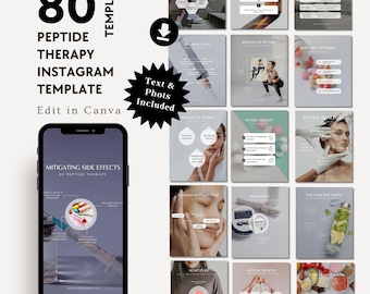 Peptidetherapie Instagram-sjabloon, schoonheidsspecialiste schoonheid Medspa social media marketing Content Creator Post