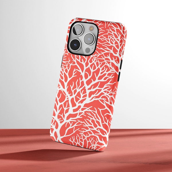 Coral Iphone Case, Coral Reef Design, Sprawling Tree Branches, Intricate Branching Iphone Cover, For Iphone 12-13-14 etc.