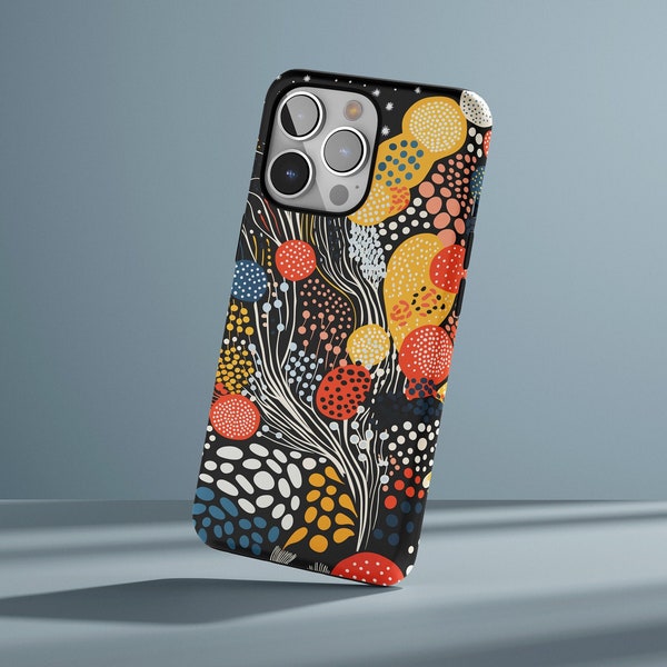 Yayoi Kusama Inspired Iphone Case, Abstract Art Phone Case Design, Artistic Case Design, Gift for an Artist, For Iphone 12, 13, 14 etc.