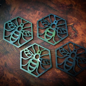x3 Set Of High Quality Wood And Resin Epoxy Coasters Set Oak Decor Housingwaming Present