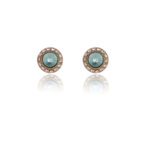Simple Birth Stone Earring - Aquamarine