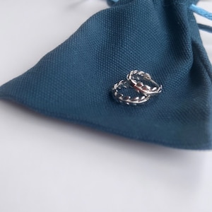 Silver Leaf Huggie Hoop Earring - 925 Silver, Feather Hoop Earring, Silver Huggies