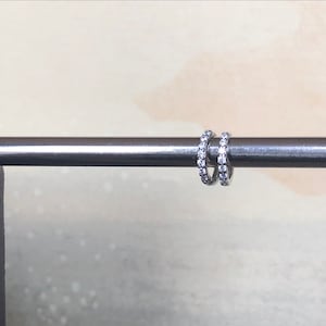 CZ kristallen hoepels in sterlingzilver, minimalistische hoepels, 6 mm, 7 mm, 8 mm hoepels, kraakbeenhoepels, sierlijke hoepels, stapelhoepels
