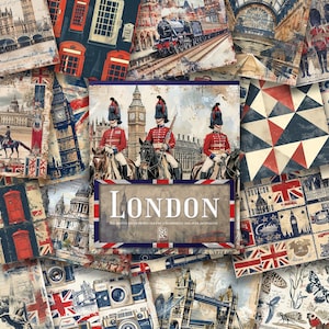 London : Travel and Tourist Themed Prints Pad, Dekoratives Papier für Scrapbooking, Kartenherstellung, Kunst und Handwerk
