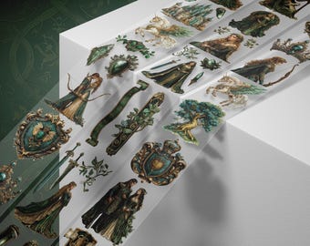 The Elven Princess Matte PET Tape - Fantasy Journal Stickers