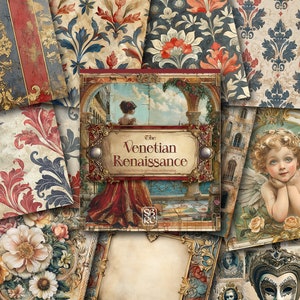 Venezianische Renaissance: Prints Pad Dekoratives Papier für Scrapbooking, Kartenherstellung, Kunst und Handwerk, hochwertiger Druck Ephemera