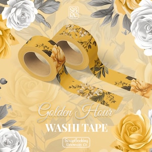 Golden Hour: Floral Tape, 15mm Scrapbooking Washi Tape