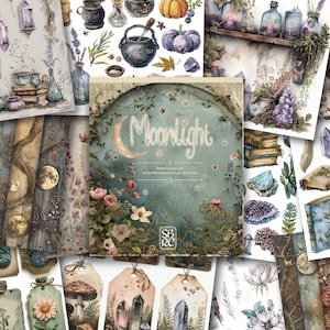 Clair de lune : bloc-notes décoratif en papier pour le scrapbooking, la fabrication de cartes, les travaux manuels, l'impression haute qualité