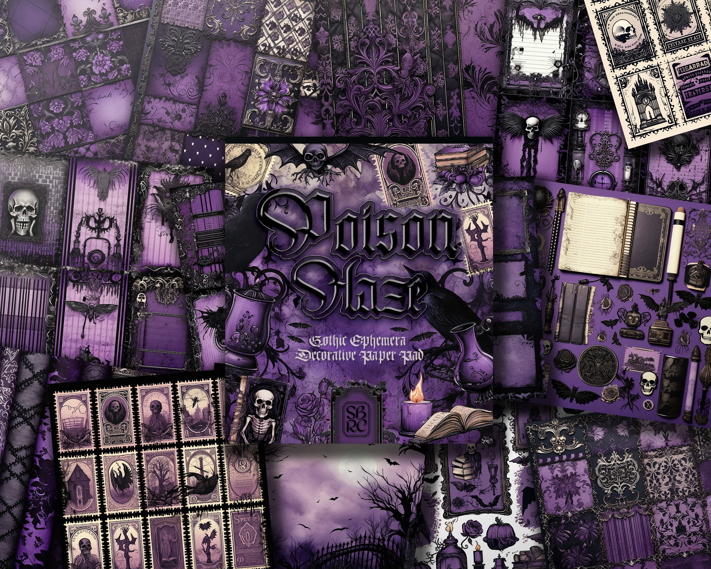 Poison Haze Gothic Ephemera Paper Pad: Scrapbooking & Card Making - Etsy