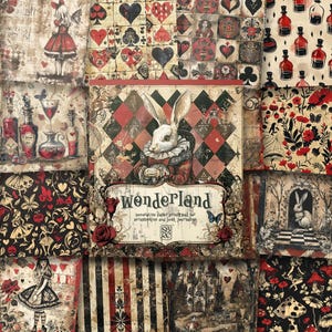 Wonderland: Blocco di stampe a tema fantasy, carta decorativa per scrapbooking, creazione di biglietti, arti e mestieri