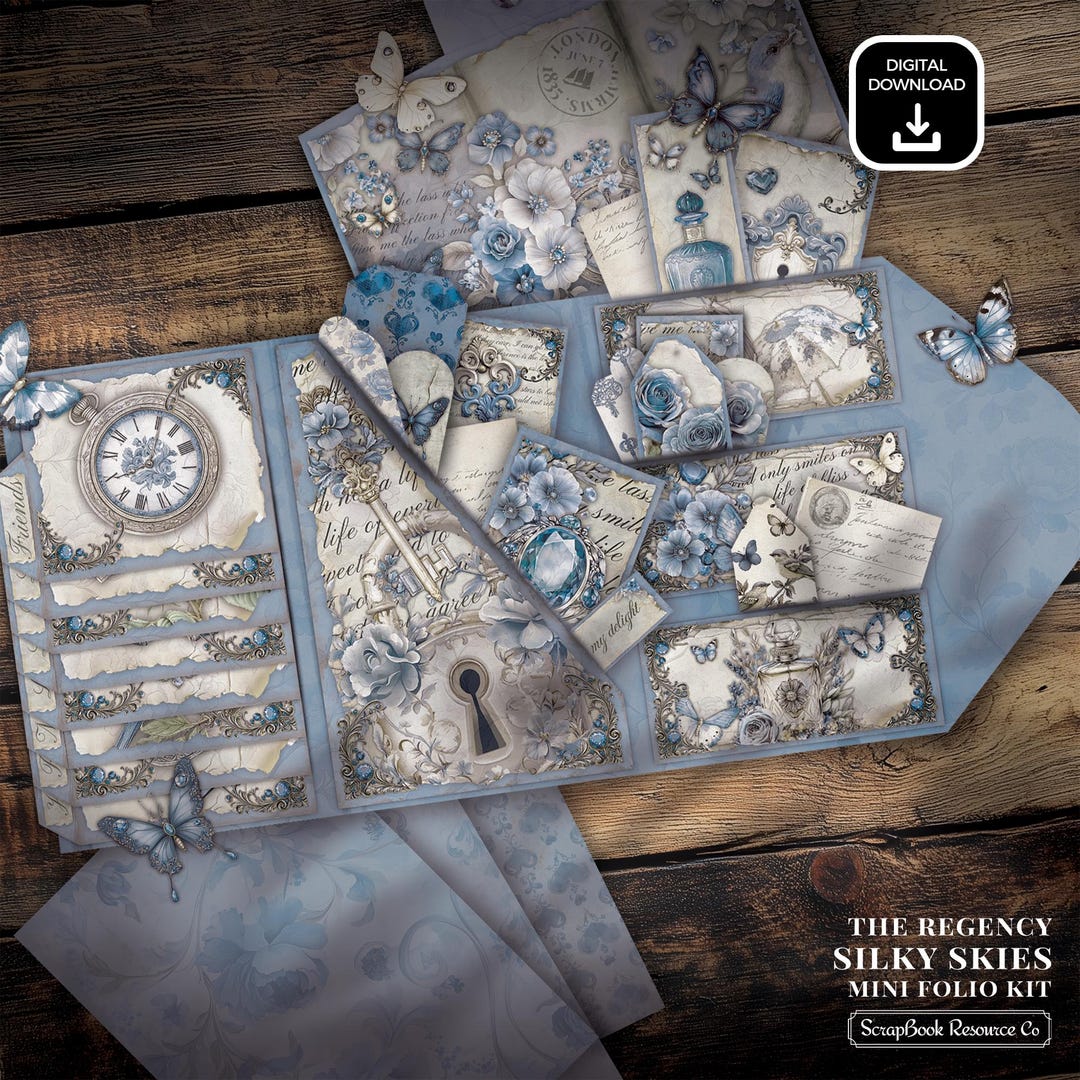 Regency Junk Journal Mini Folio Kit: Printable DIY (digital Download ...