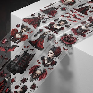 Matte PET-tape Vampire Countess - stickers Gothic Journal