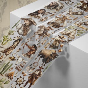 Wild West Matte PET Tape – Cowboy Journal Stickers