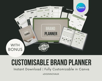 MMR Digital EBOOK Customisable Branding Planner Workbook, Branding workbook, Business branding, business template, business planner and PLR
