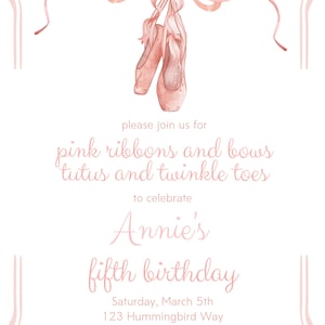 Twinkle Toes Birthday Invitation