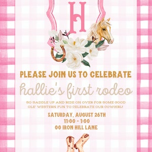 Girls Rodeo Party Invitation
