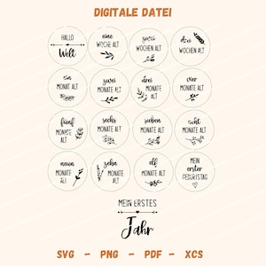 Laser Datei SVG / Schneidedatei / Meilensteinkarten
