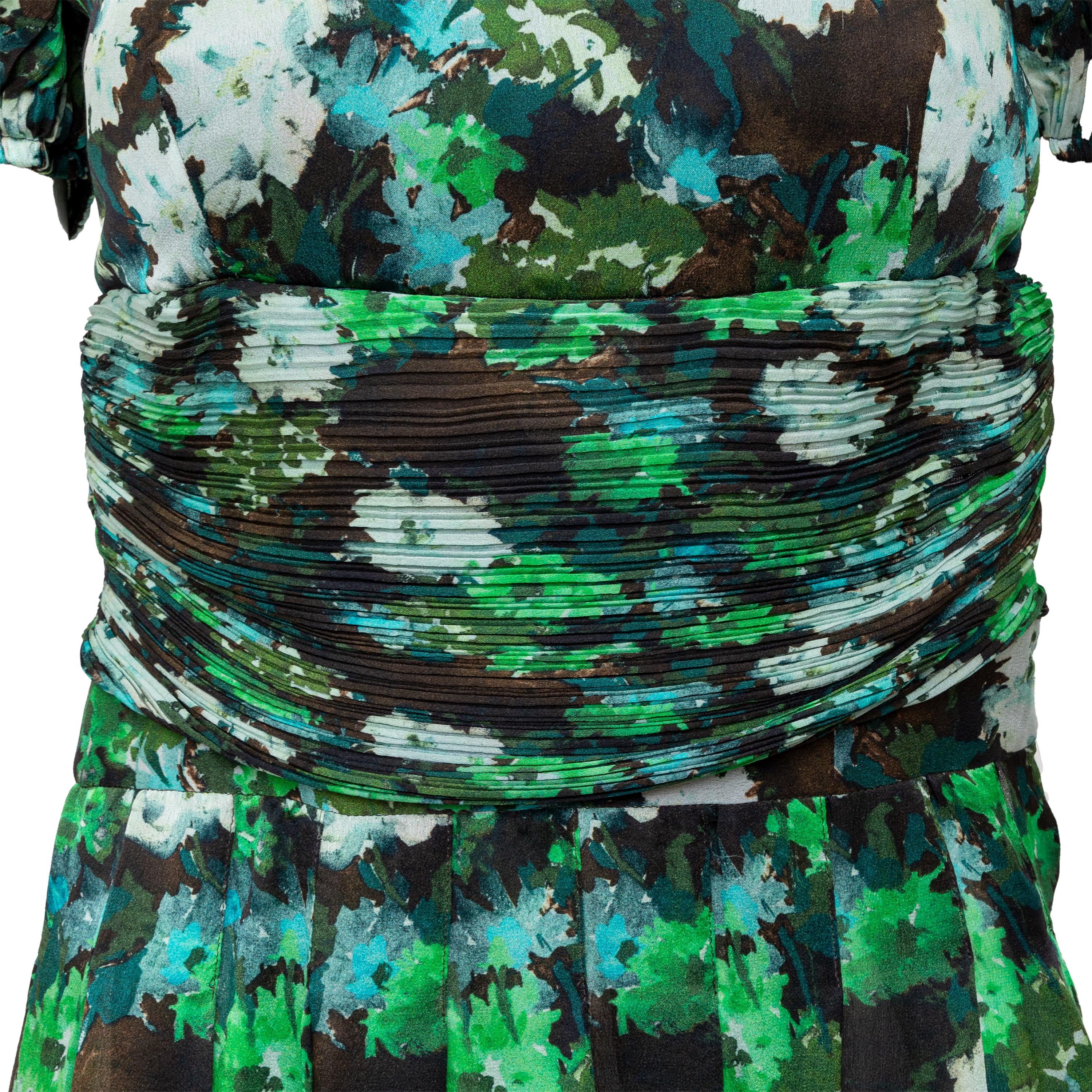 Blumarine Midi Green Floral Dress - Etsy Blumarine Midi Green Floral Dress - Etsy