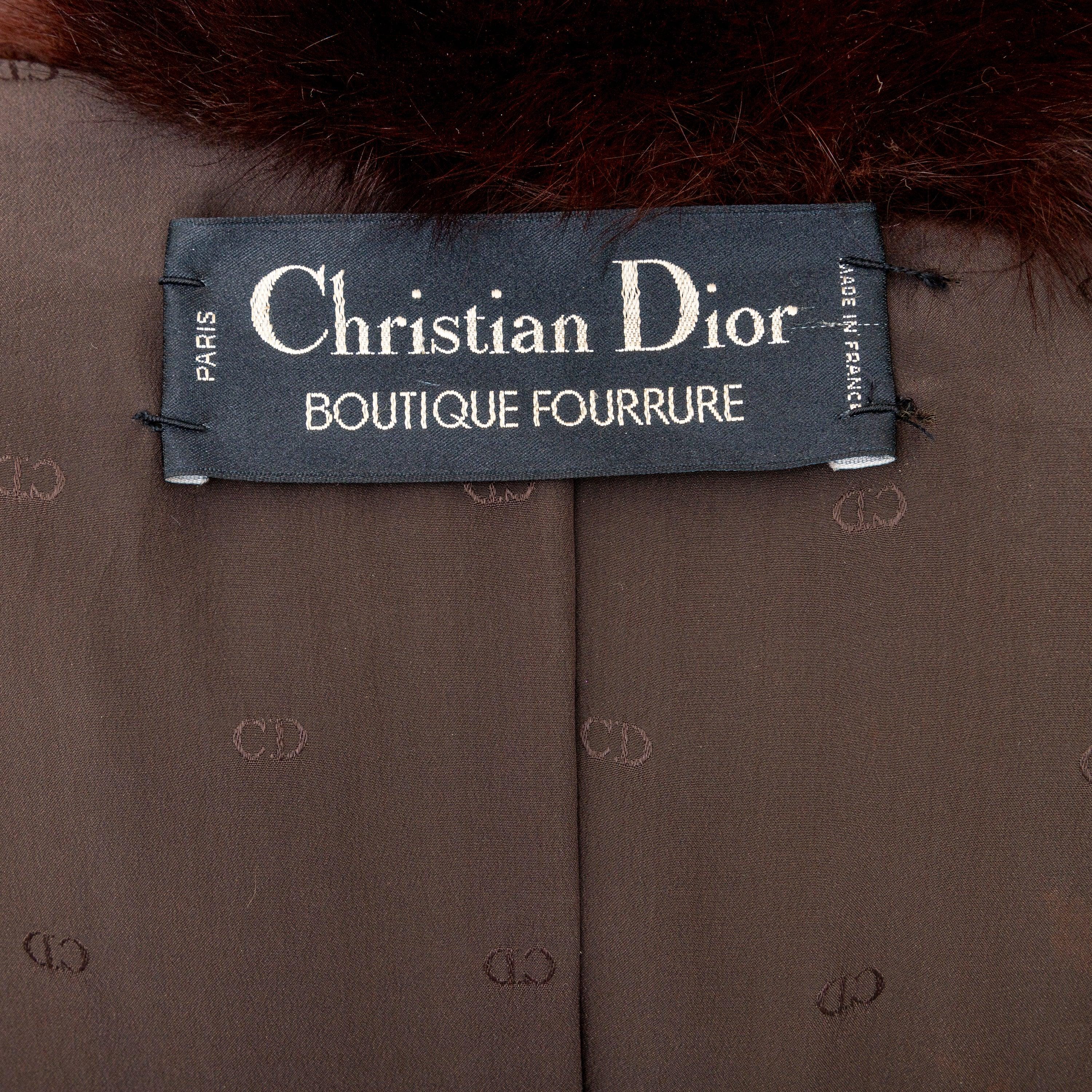 Vintage '90s Christian Dior Boutique Fourrure Fur Coat