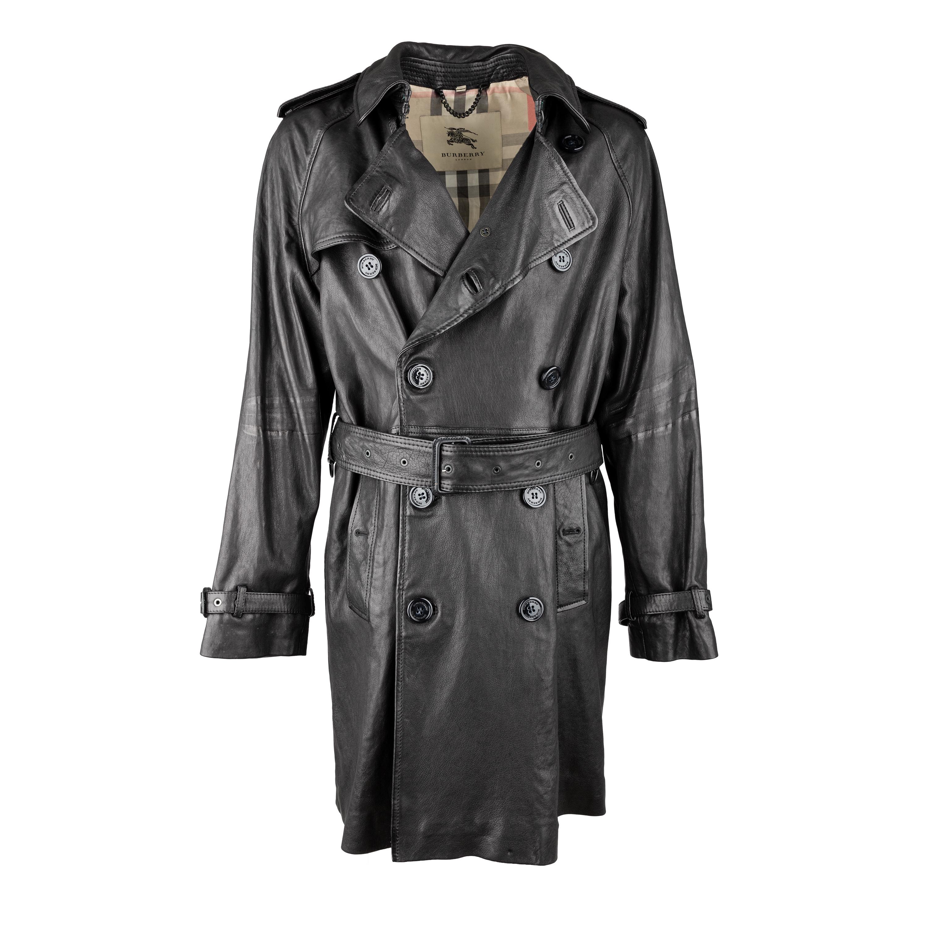 Burberry Lambskin Leather Trench Coat