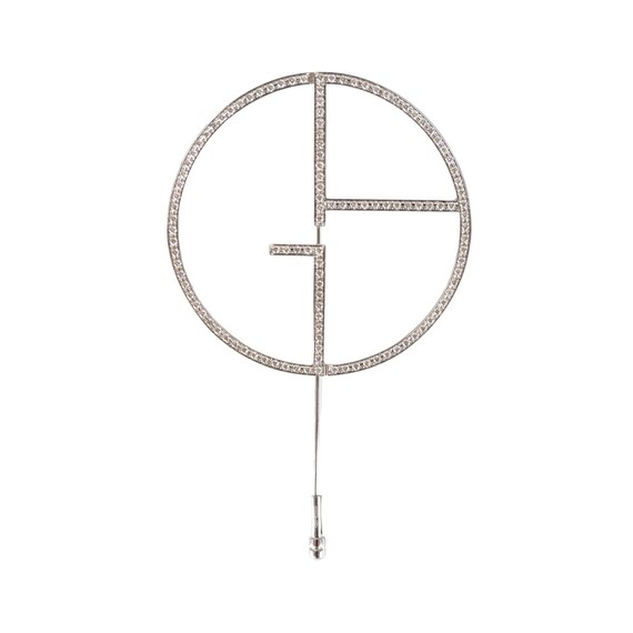 Giorgio Armani 18K White Gold Borgonuovo Brooch - Etsy