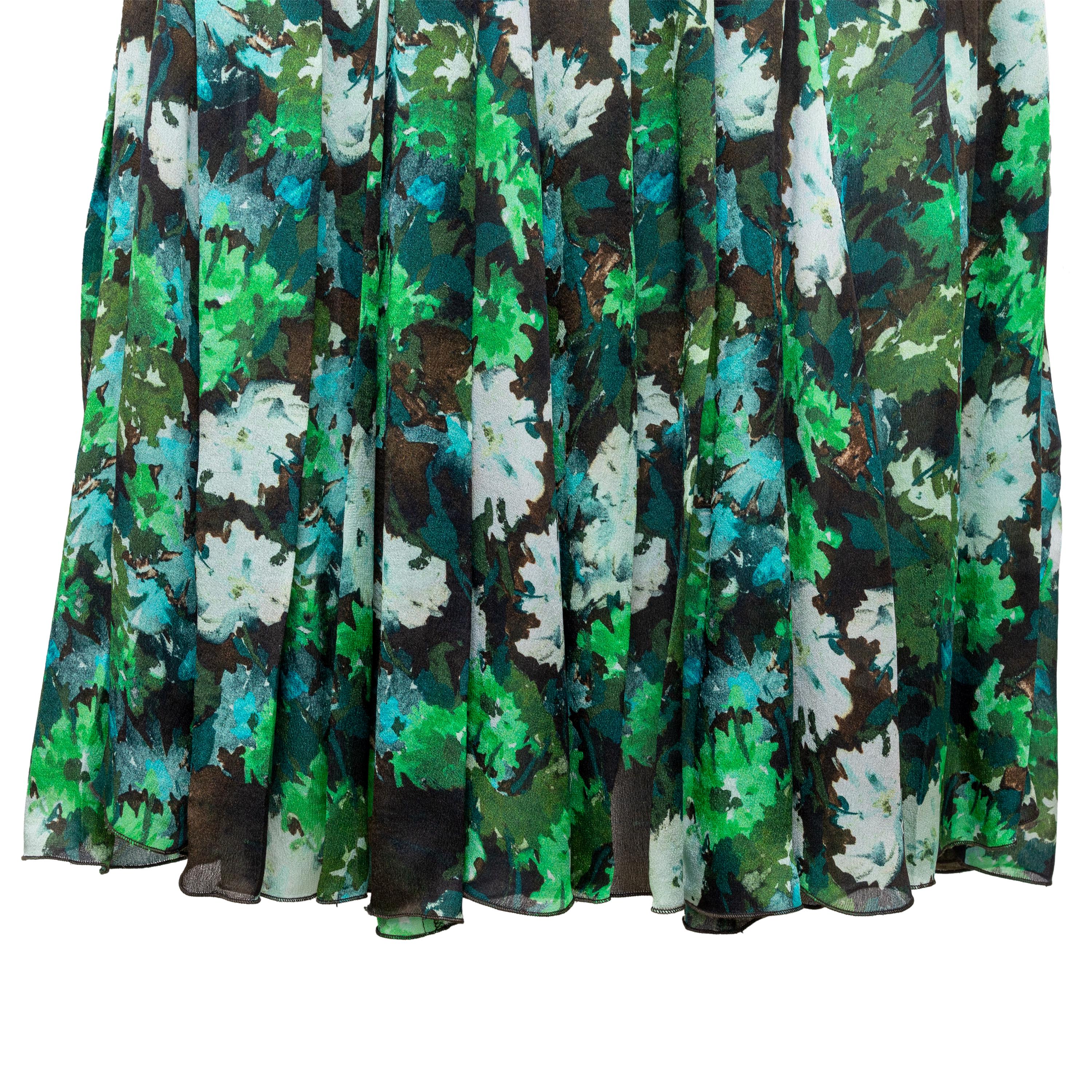 Blumarine Midi Green Floral Dress - Etsy Blumarine Midi Green Floral Dress - Etsy