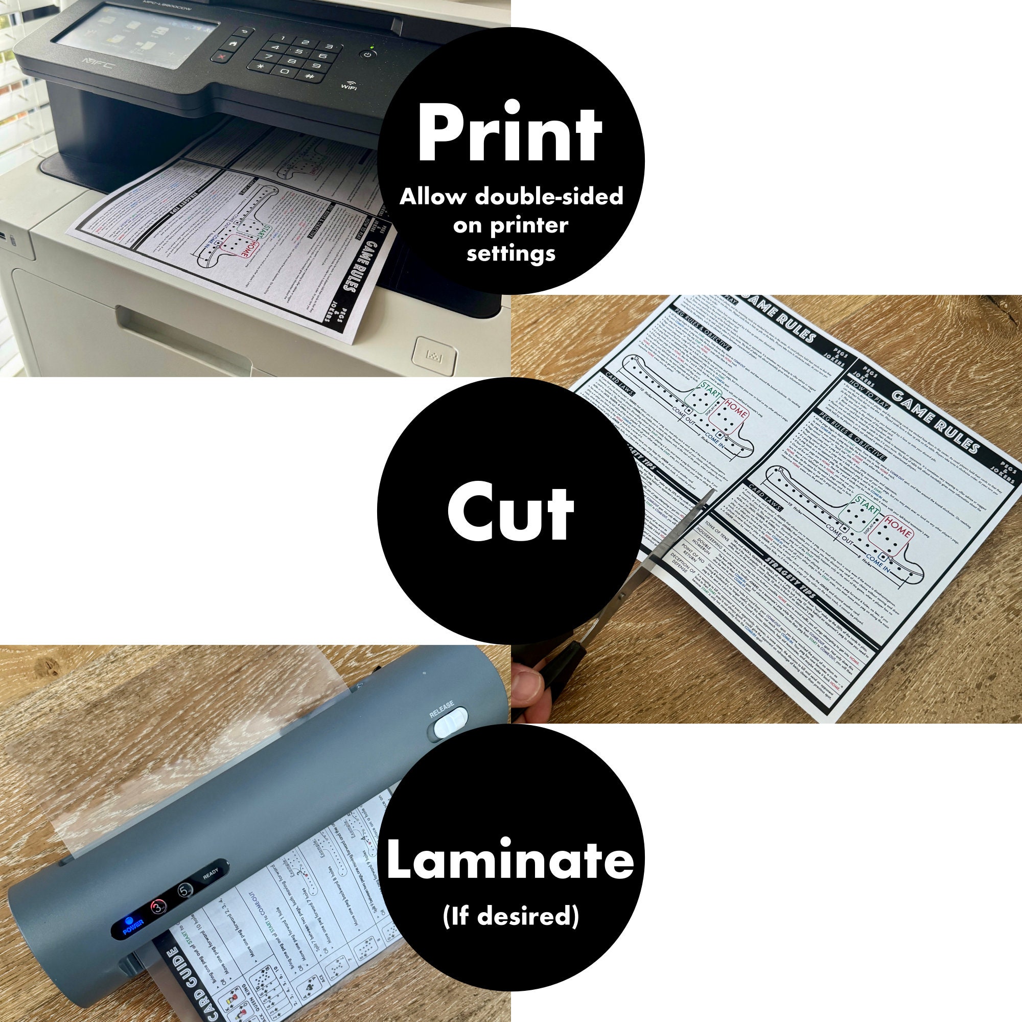 Pegs and Jokers Official Game Rules and Instructions Manual Easy to