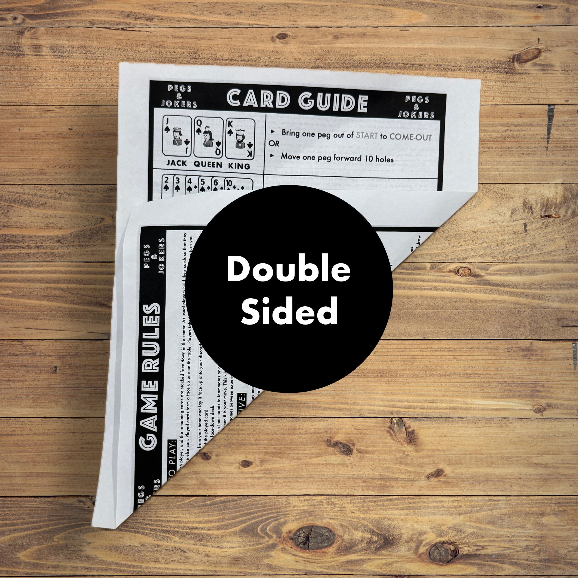 Pegs and Jokers Official Game Rules and Instructions Manual Easy to