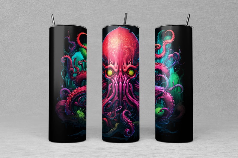 Kraken Tumbler Wrap Colorful Octopus Tumbler Wrap 20 Oz Etsy