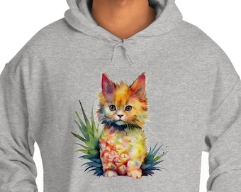 Ananas kitten hoodie voor iedereen