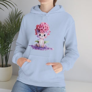 Sweet Pea Flower Kitten Hoodie for Everyone