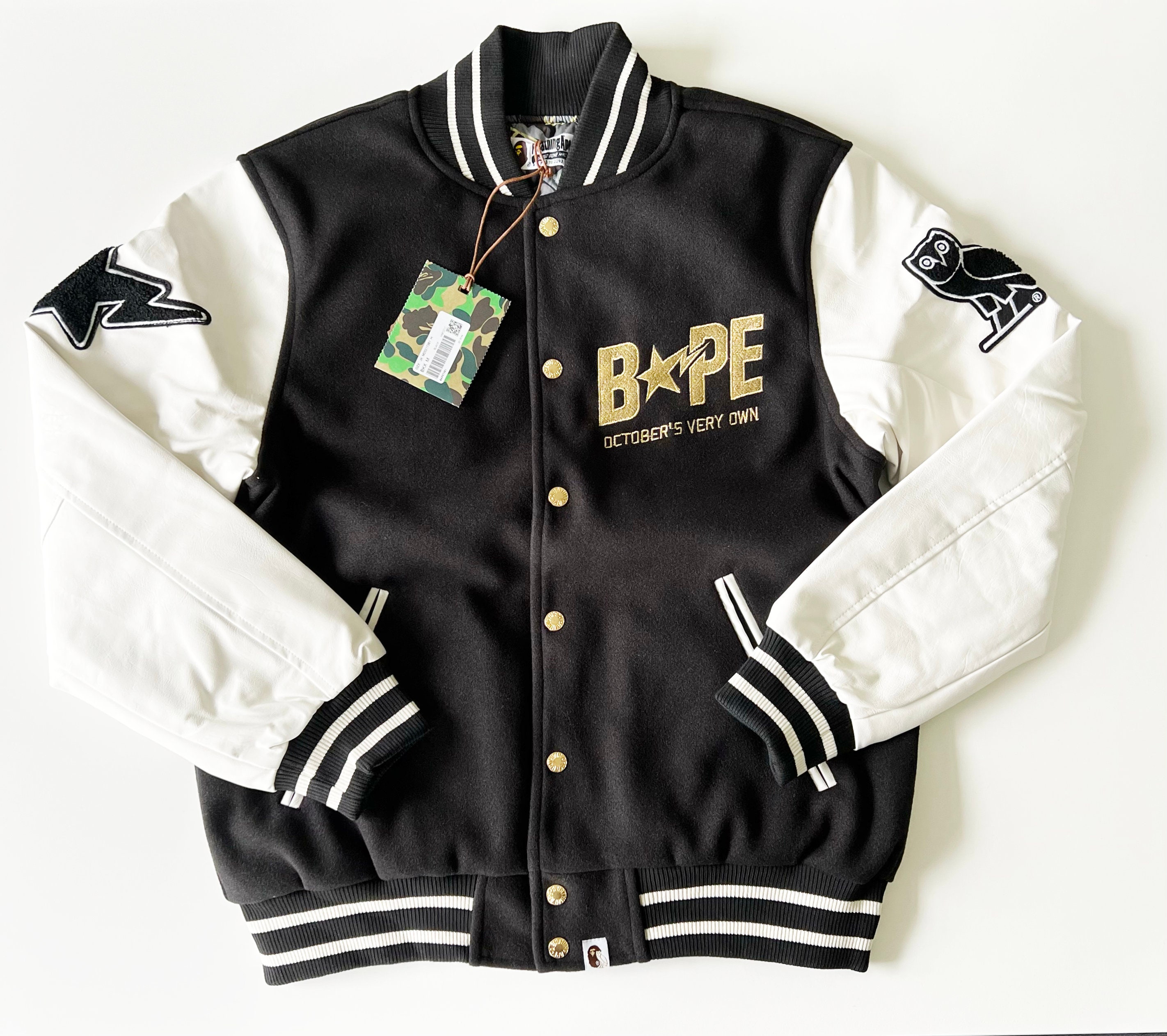 A Bathing Ape X Ovo Varsity Jacket Mens FW21 Size L - Etsy