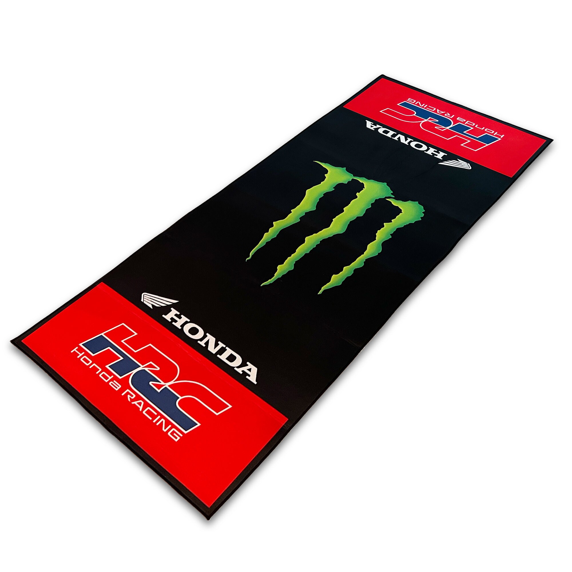 Motorcycle Pit Garage Floor Mat Carpet Team Honda Monster Energy 78 X 31 