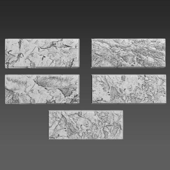 Brick stone plaster, wall texture finishing. 3D Print. CNC. STL. Relief.