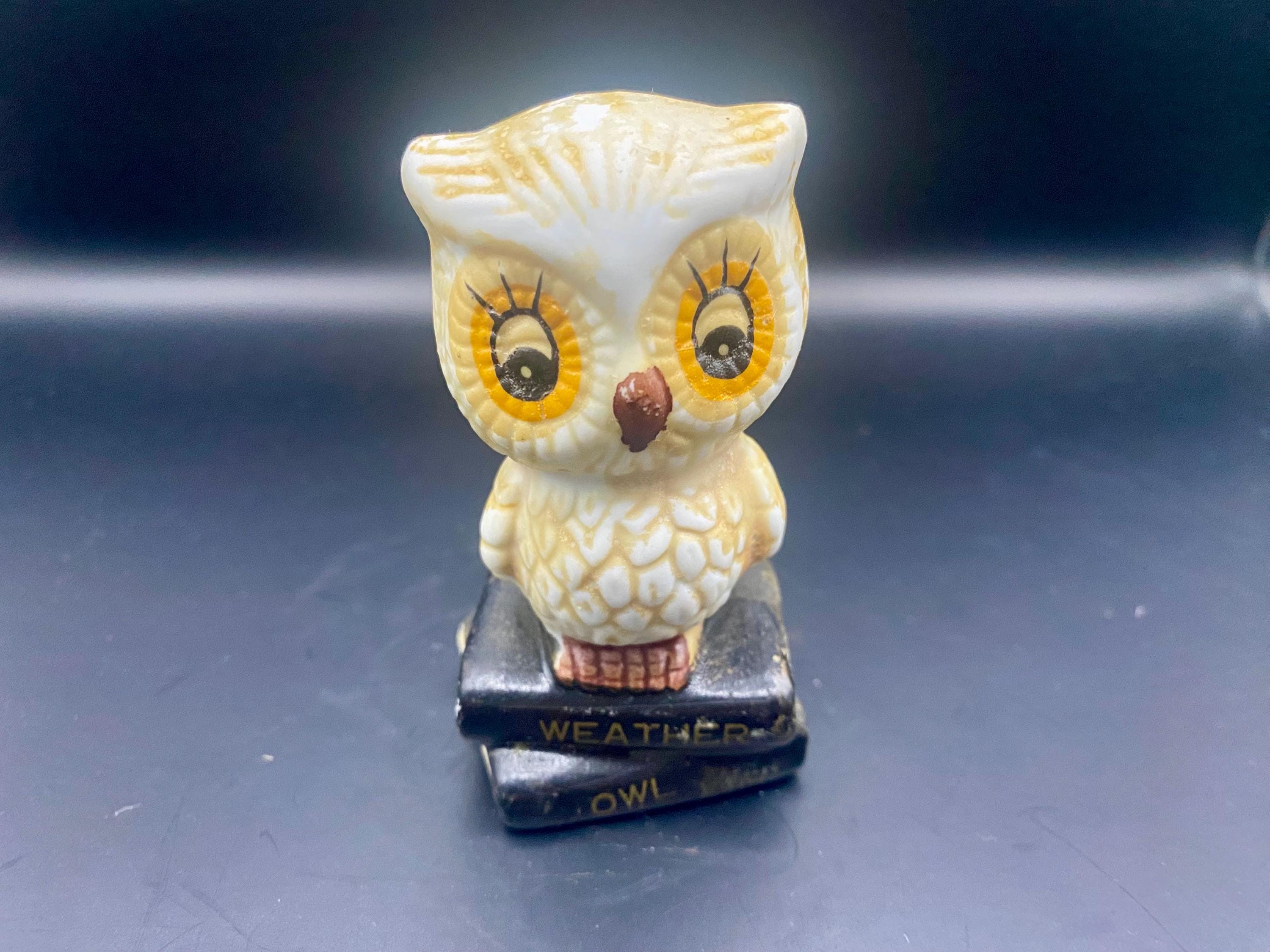 Ceramic Owl on Books Figurine