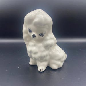 Small Ceramic Poodle Figurine