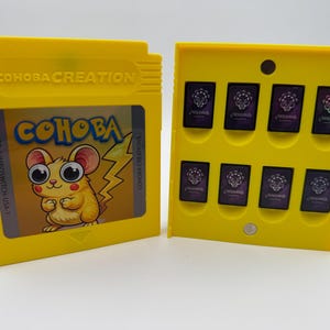 Parody Pokemon Yellow Game Cartridge | Switch Game Holder x8 Shiny