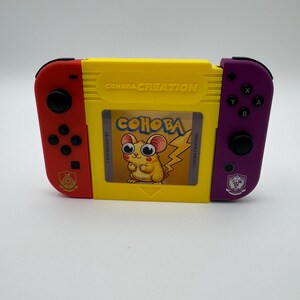 Parody Pokemon Yellow Game Boy Game Cart Joy Con Adapter Switch 1 and 2! Switch 1