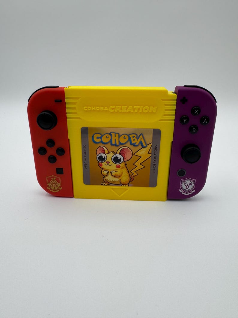 Parody Pokemon Yellow Game Boy Game Cart Joy Con Adapter Switch 1 and 2! Switch 1