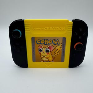 Parody Pokemon Yellow Game Boy Game Cart Joy Con Adapter Switch 1 and 2! Switch 2