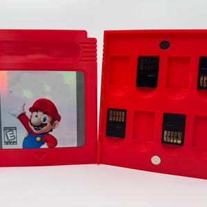 ジャンボ マリオレッド ゲームカートリッジ | Nintendo Switch ゲームホルダー x8 ホログラフィック マリオ