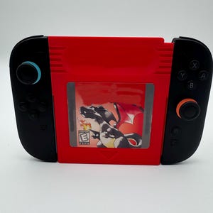 Support pour manette Gameboy Joy Con 2 rouge, poignée Gameboy Color avec aimants et autocollant holographique ! Commutateur 2 !