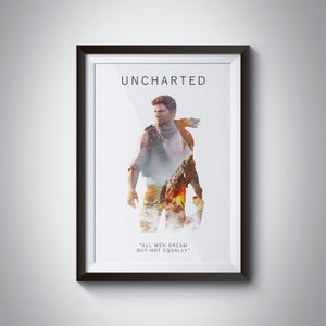 Uncharted A3 Print- Video Game Poster, Video Game Art, Prints, Gamer Room Decor, Gaming Prints, Wall Art