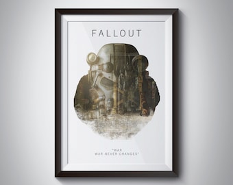 Fallout Art Print: Stylized Video Game Poster, Gamer Room Decor