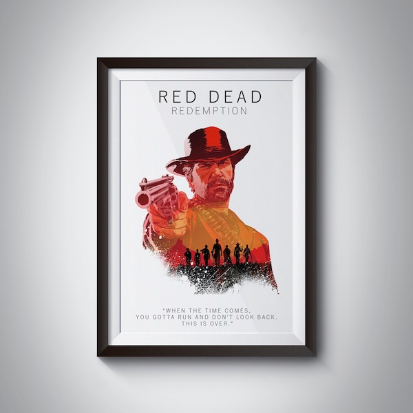 Impresión A3 de RDR: póster de videojuegos, arte de videojuegos, impresiones, decoración de habitaciones gamer, impresiones de juegos, arte mural