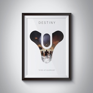 Póster de Destiny A3, impresión de videojuegos, arte de videojuegos, impresiones, decoración de habitaciones de jugadores, impresiones de juegos, arte de pared