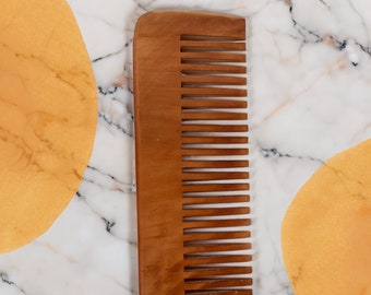 READY TO SHIP - Natural Wooden Anti Static Comb, Oval & Rectangular Hand Carved Hair Comb