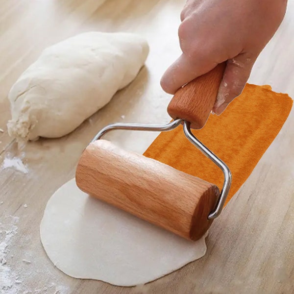 READY TO SHIP - T-Shaped Wooden Rolling Pin - Ergonomic Handle, Smooth Dough Roller for Baking Enthusiasts, Perfect Baker's Gift