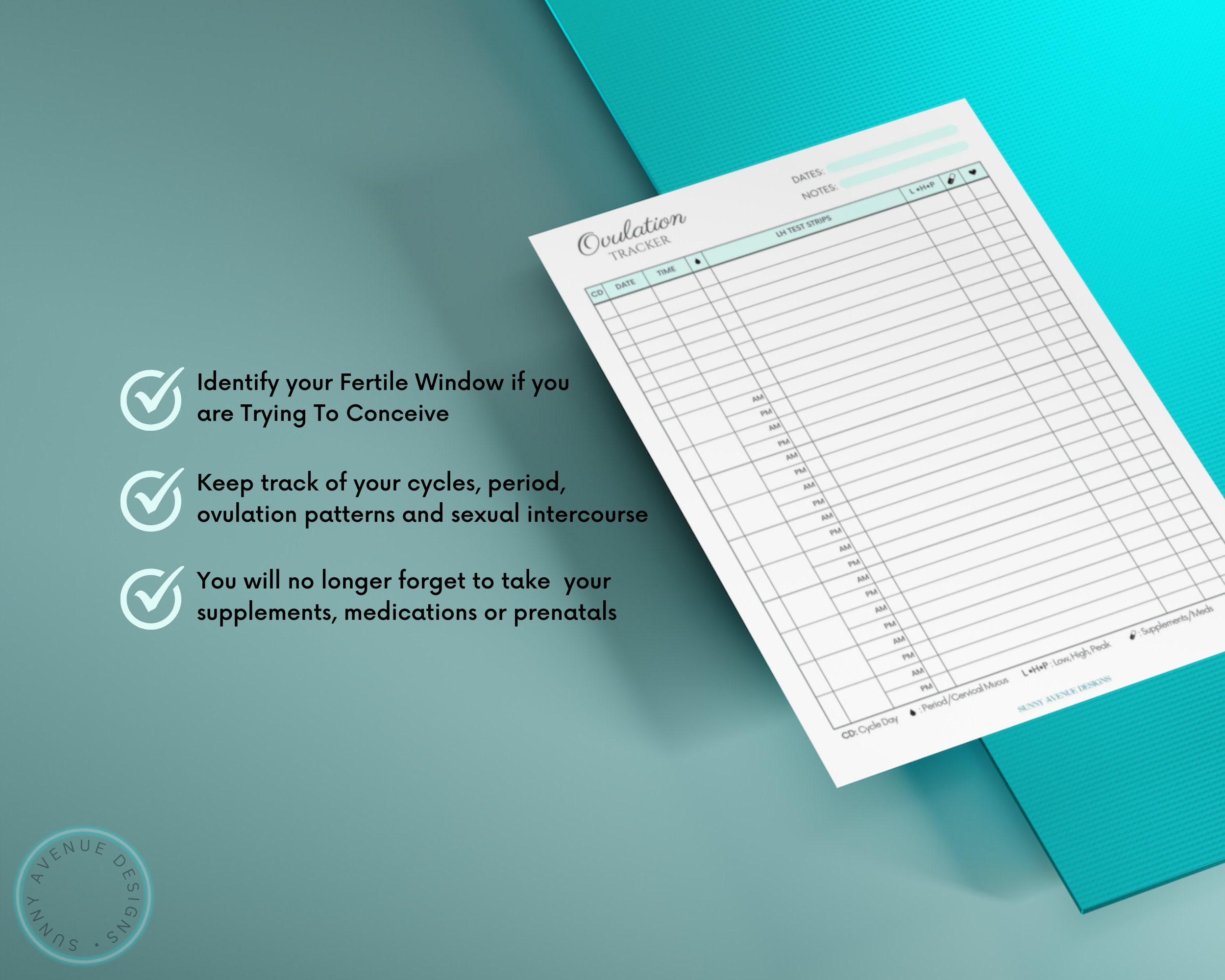 Printable Ovulation Test Strips Tracker, Digital OPK Test Sheet