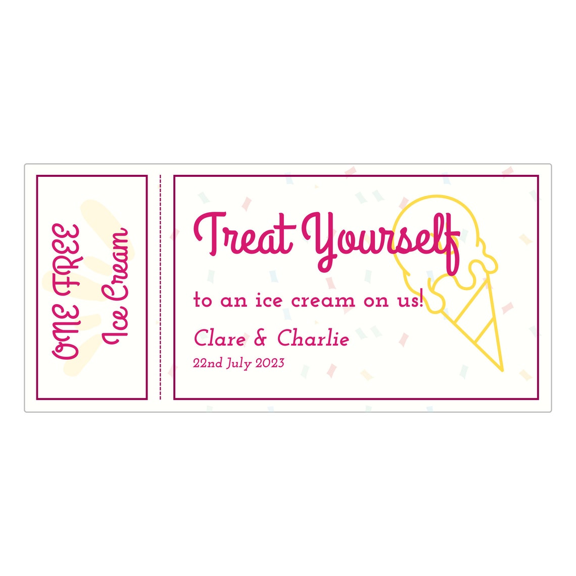 Editable Free Ice Cream Coupon Template for Canva Free Coupon Template Editable Free Ice Cream Coupon Template for Canva Free Coupon Template